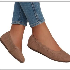 Women's Knit Ballet Flats - Taupe